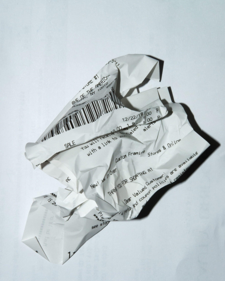 crumpled bon