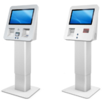 SACHMET - Digitales Kiosksystem mit höhenverstellbarem Fuß von eKiosk